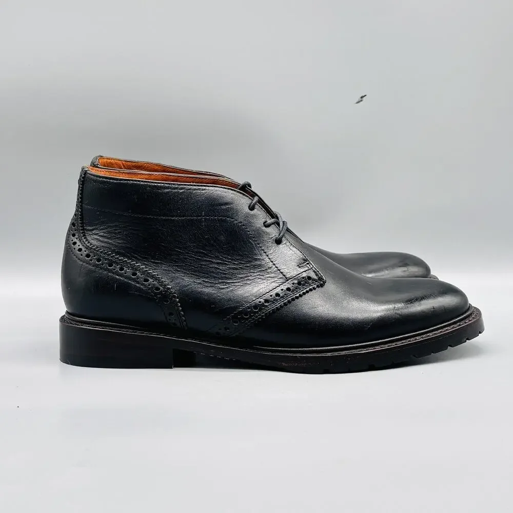 Ariat Boots Mens 8.5 Black Leather Two24 Chukka Ankle Brogue Lug Sole Lace Up